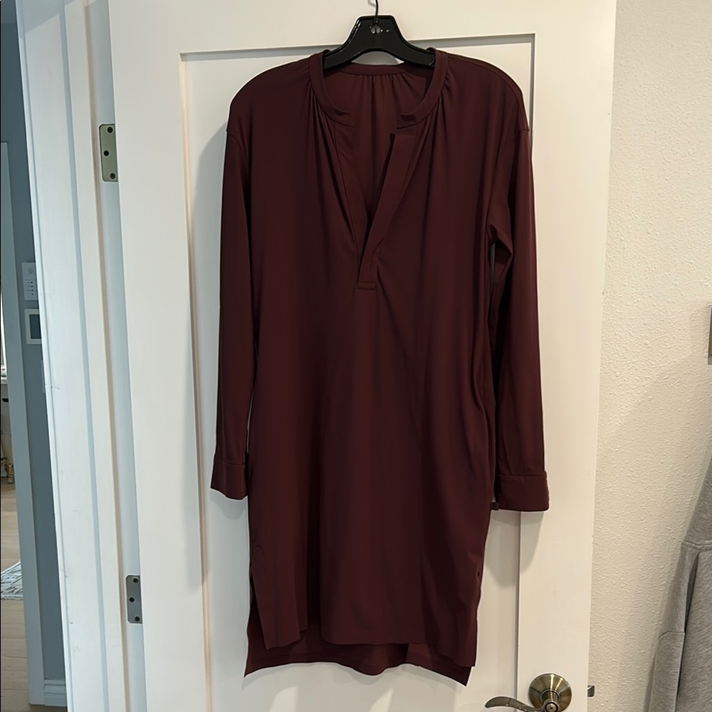 Lululemon Burgundy Long Sleeve Dress